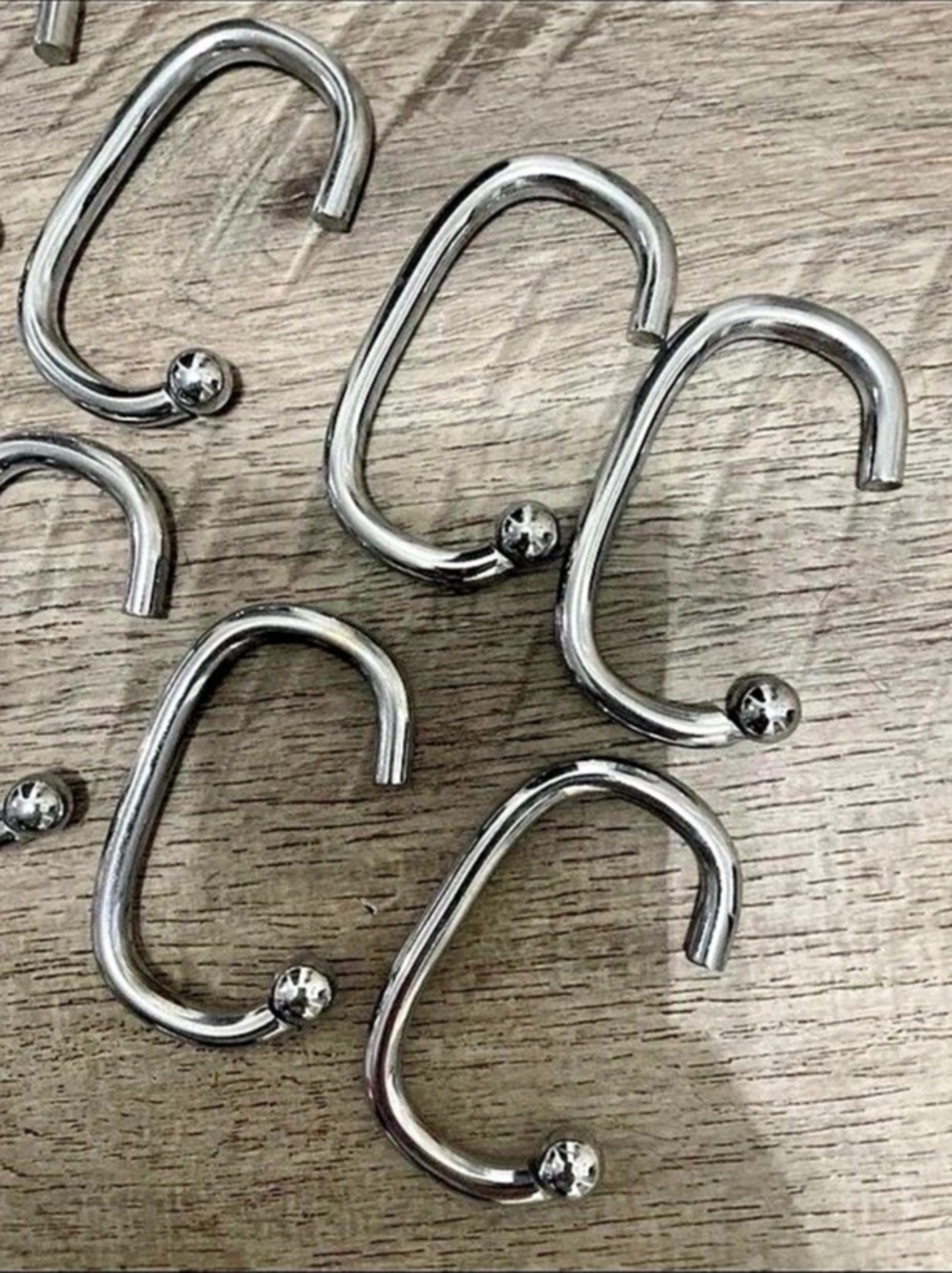 Silver-Tone Shower hook Set - Picture 2 of 2